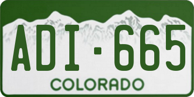 CO license plate ADI665
