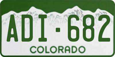 CO license plate ADI682