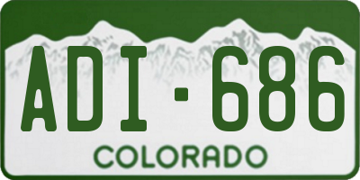 CO license plate ADI686