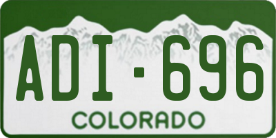 CO license plate ADI696