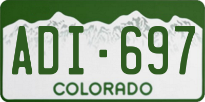 CO license plate ADI697