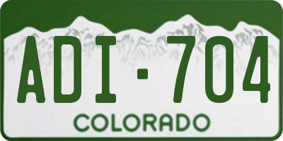 CO license plate ADI704