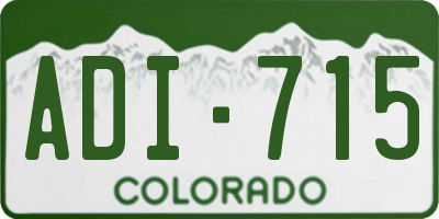 CO license plate ADI715