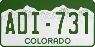 CO license plate ADI731
