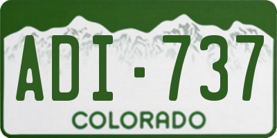 CO license plate ADI737