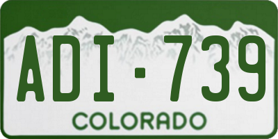 CO license plate ADI739
