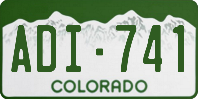 CO license plate ADI741