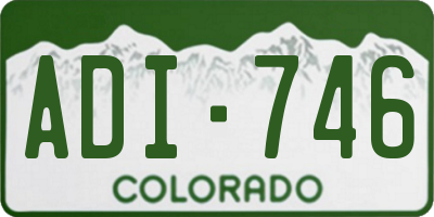 CO license plate ADI746