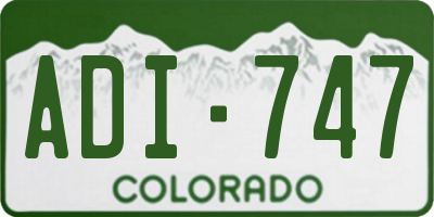 CO license plate ADI747
