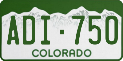 CO license plate ADI750