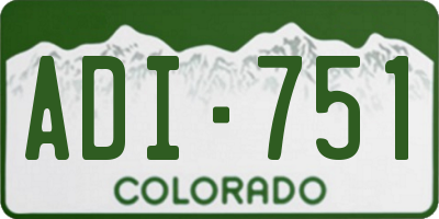 CO license plate ADI751