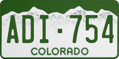 CO license plate ADI754