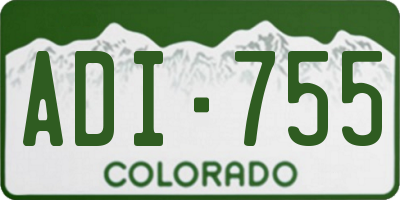 CO license plate ADI755