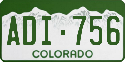 CO license plate ADI756