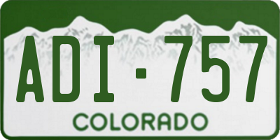 CO license plate ADI757