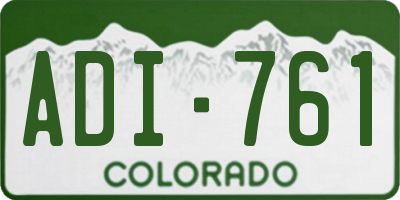 CO license plate ADI761