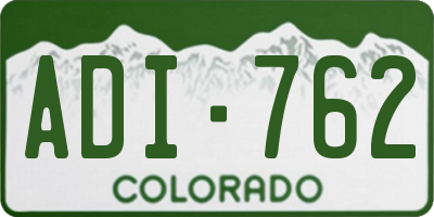 CO license plate ADI762