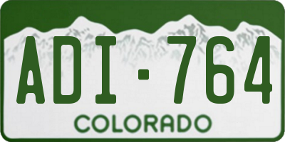 CO license plate ADI764