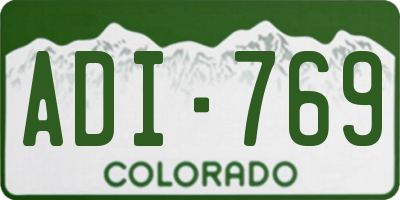CO license plate ADI769
