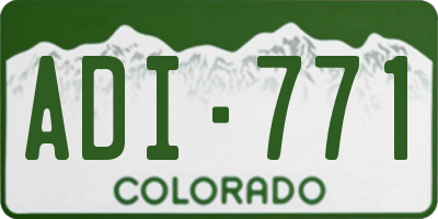 CO license plate ADI771
