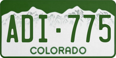 CO license plate ADI775