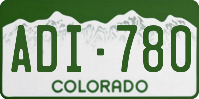 CO license plate ADI780