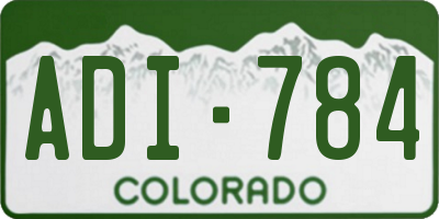 CO license plate ADI784