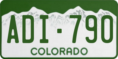 CO license plate ADI790