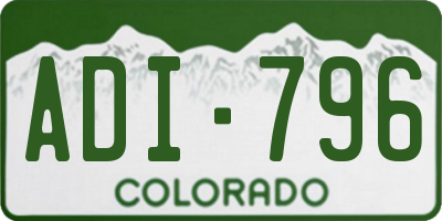 CO license plate ADI796