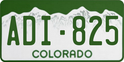 CO license plate ADI825