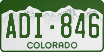 CO license plate ADI846