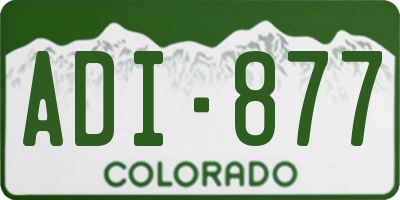 CO license plate ADI877