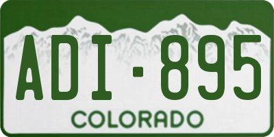 CO license plate ADI895