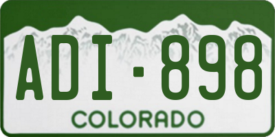 CO license plate ADI898