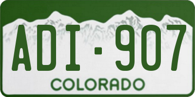 CO license plate ADI907