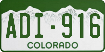 CO license plate ADI916