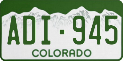 CO license plate ADI945