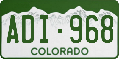 CO license plate ADI968