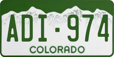 CO license plate ADI974