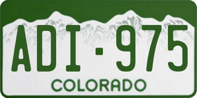 CO license plate ADI975