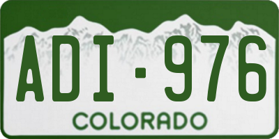 CO license plate ADI976