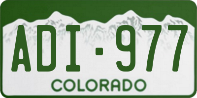 CO license plate ADI977