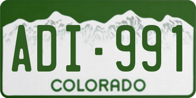 CO license plate ADI991