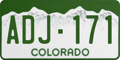 CO license plate ADJ171