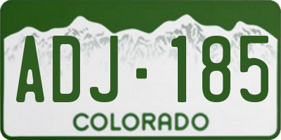 CO license plate ADJ185
