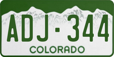 CO license plate ADJ344