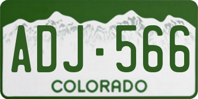 CO license plate ADJ566