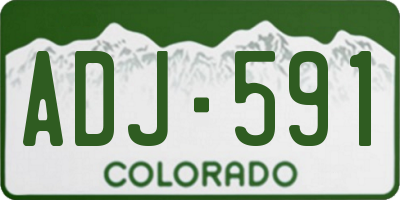 CO license plate ADJ591