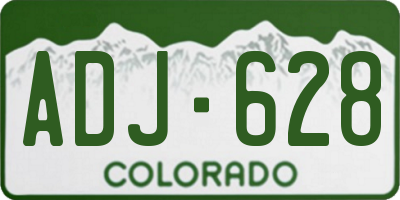 CO license plate ADJ628