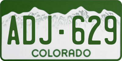 CO license plate ADJ629